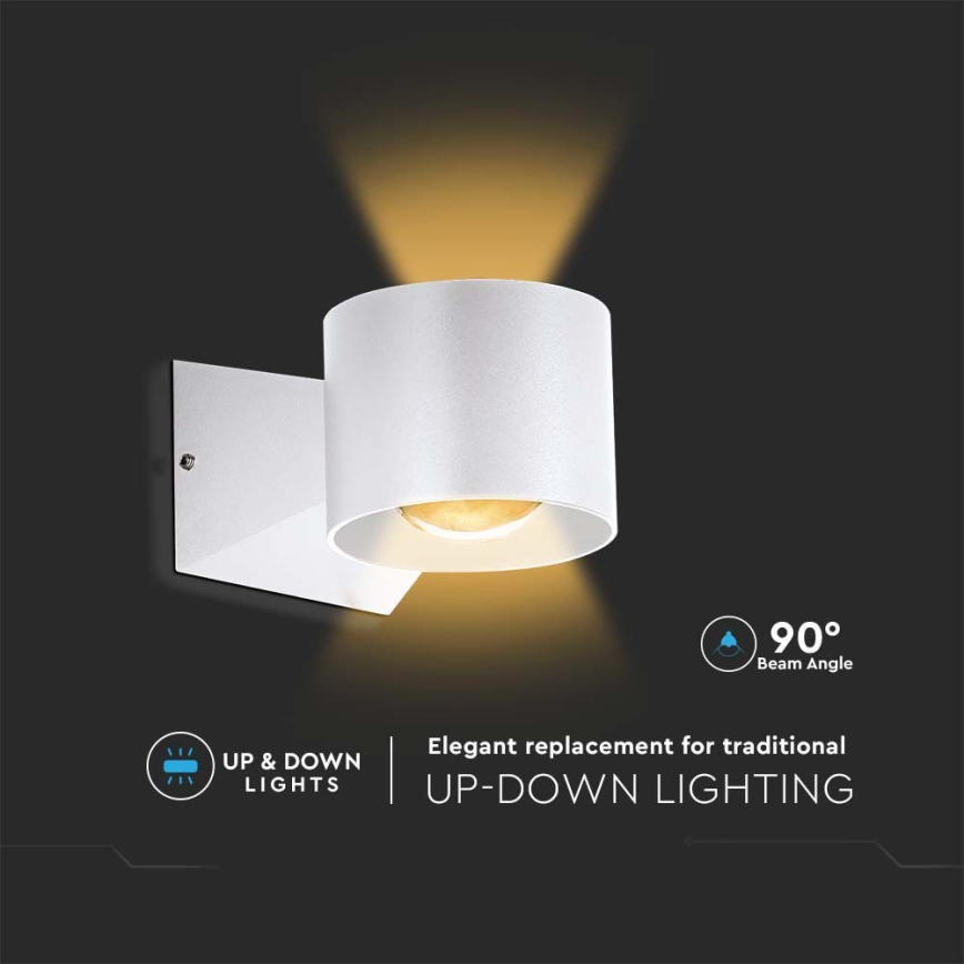 LED Екстериорен аплик LED/5W/230V 4000K IP65 бял