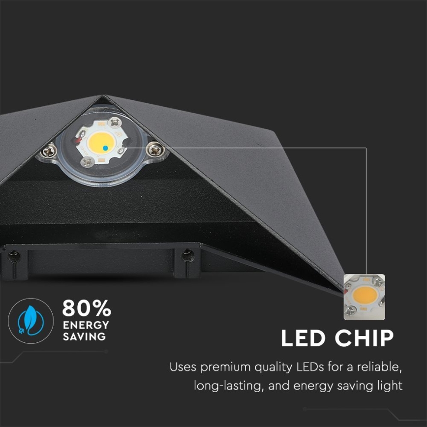 LED Екстериорен аплик LED/5W/230V 4000K IP65 черен