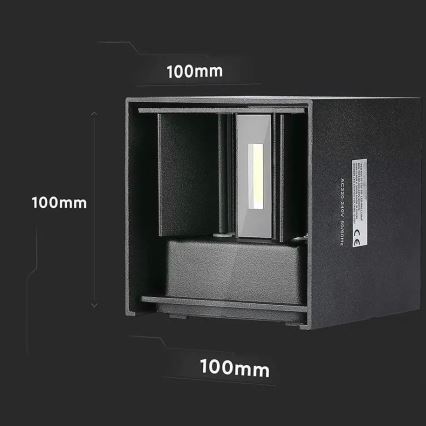 LED Екстериорен аплик LED/5W/230V 4000K IP65 черен