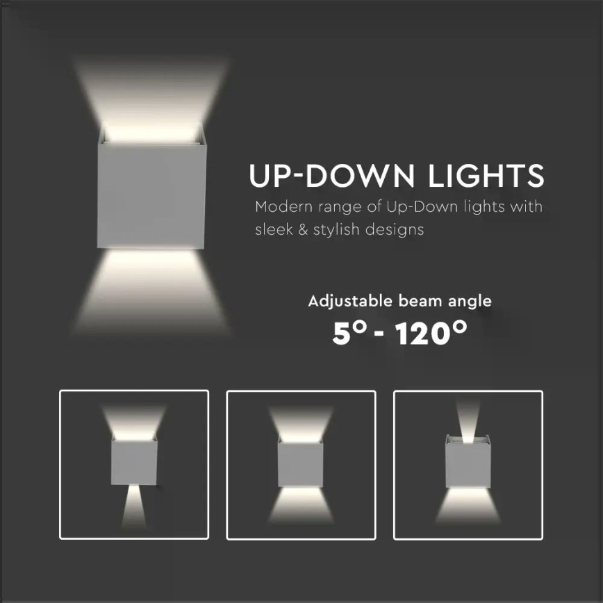 LED Екстериорен аплик LED/5W/230V 4000K IP65 сив