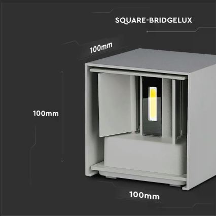 LED Екстериорен аплик LED/5W/230V 4000K IP65 сив