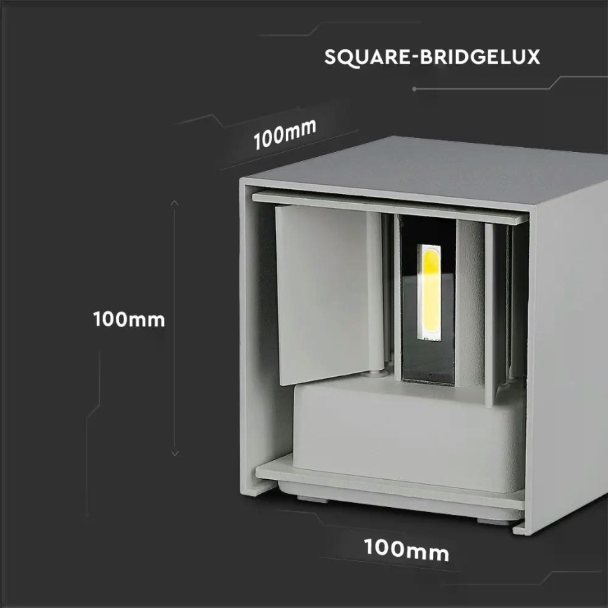 LED Екстериорен аплик LED/5W/230V 4000K IP65 сив