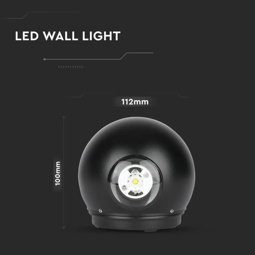 LED Екстериорен аплик LED/6W/230V 3000K IP65 черен