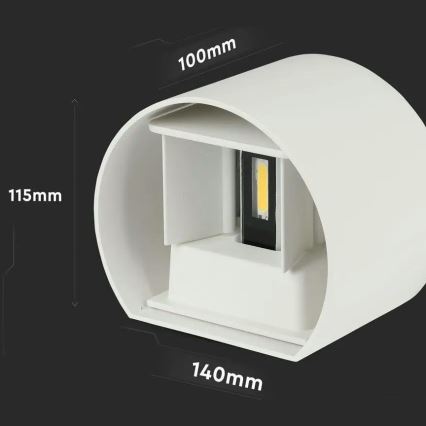 LED Екстериорен аплик LED/6W/230V 4000K IP65 бял
