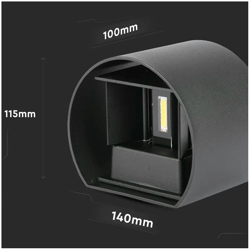 LED Екстериорен аплик LED/6W/230V 4000K IP65 черен