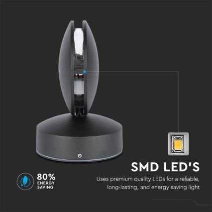 LED Екстериорен wall flexible лампа LED/7W/230V 3000K IP65 черен