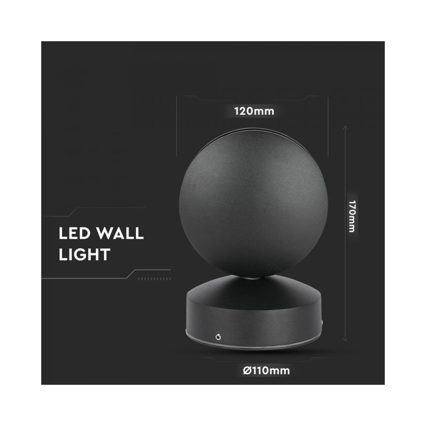 LED Екстериорен wall flexible лампа LED/7W/230V 3000K IP65 черен