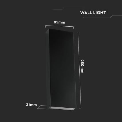 LED Екстериорен аплик LED/8W/230V 4000K IP65 черен