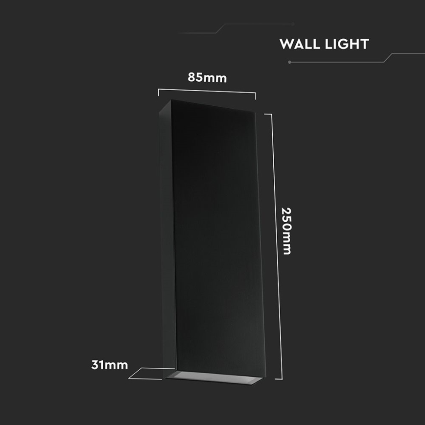 LED Екстериорен аплик LED/8W/230V 4000K IP65 черен