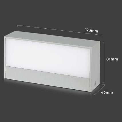 LED Екстериорен аплик LED/9W/230V 4000K IP65