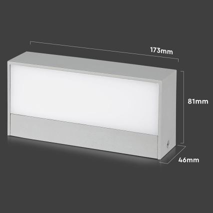 LED Екстериорен аплик LED/9W/230V 6500K IP65