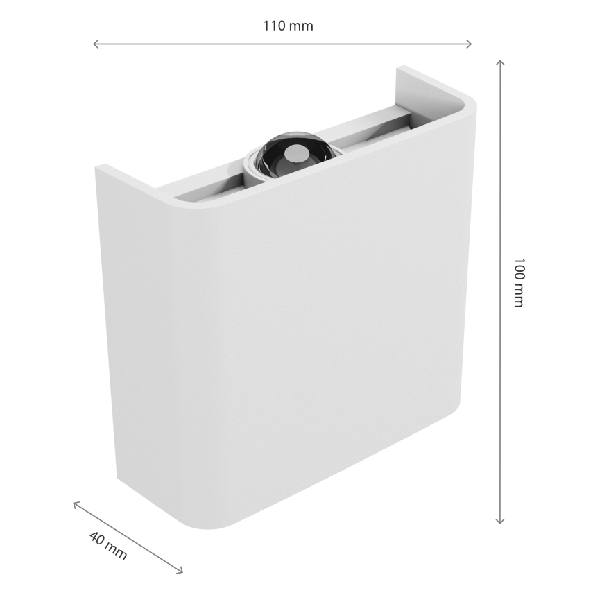 LED Екстериорен аплик LUNARIX LED/2W/230V 3000-6000K CRI 90 IP54 бял