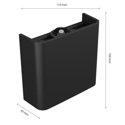 LED Екстериорен аплик LUNARIX LED/2W/230V 3000-6000K CRI 90 IP54 черен