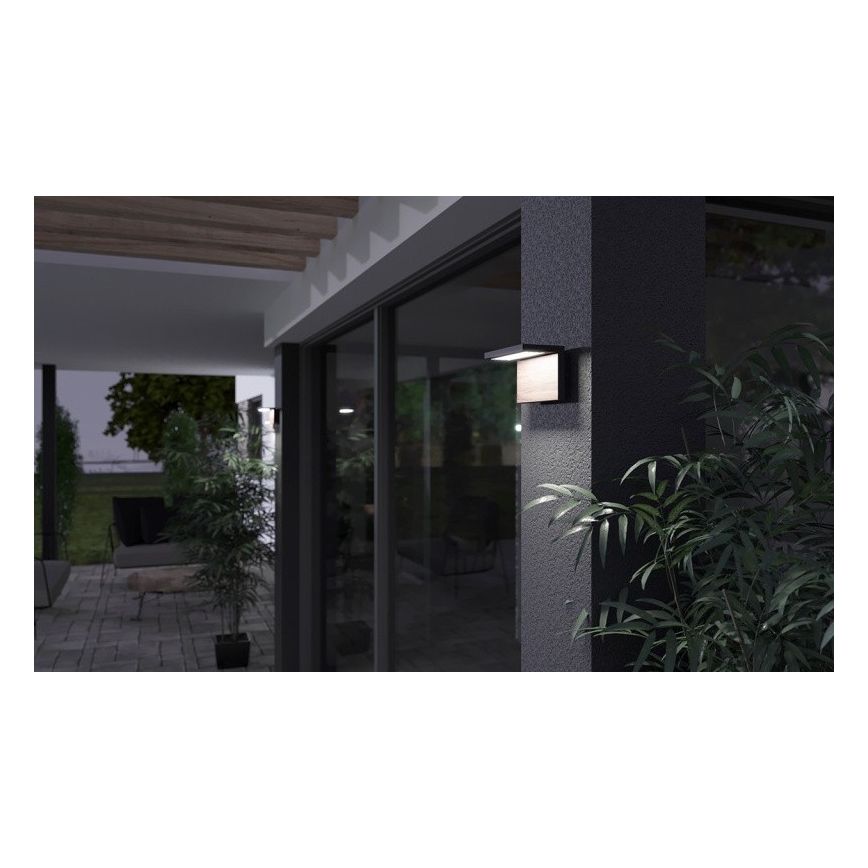 LED Екстериорен аплик NATURA LED/12W/230V 4000K IP65 кафяв/антрацит
