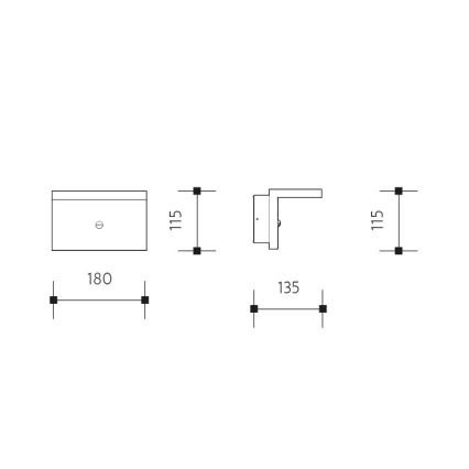 LED Екстериорен аплик NATURA LED/12W/230V 4000K IP65 кафяв/антрацит