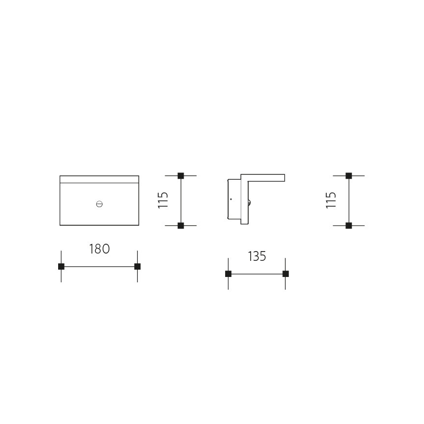 LED Екстериорен аплик NATURA LED/12W/230V 4000K IP65 кафяв/антрацит