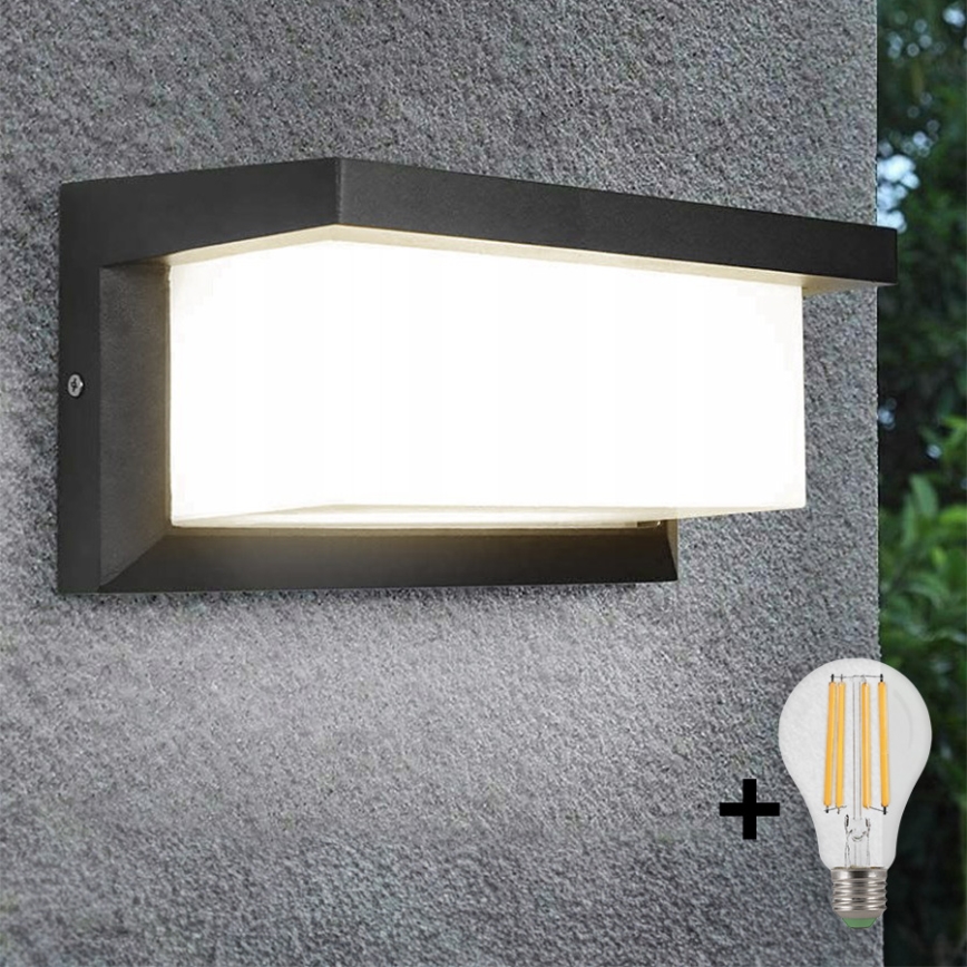 LED Екстериорен аплик NEELY 1xE27/9W/230V 3000K IP54 антрацит