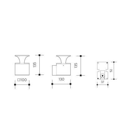 LED Екстериорен аплик ORNELA LED/6W/230V 3000K IP54 кафяв