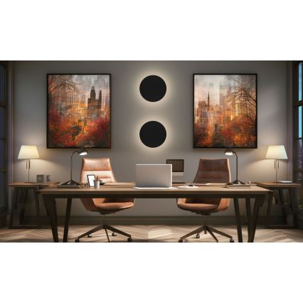 LED Екстериорен аплик PIATTA LED/12W/230V 3000/4000/6000K Ø 18 см IP44 черен