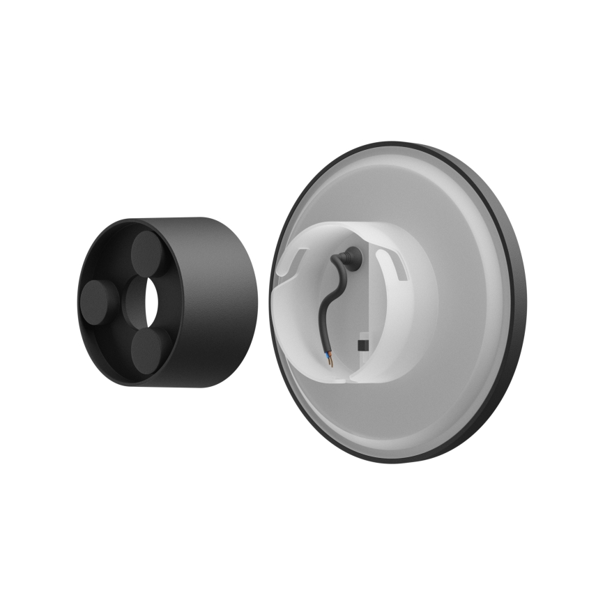 LED Екстериорен аплик PIATTA LED/12W/230V 3000/4000/6000K Ø 18 см IP44 черен