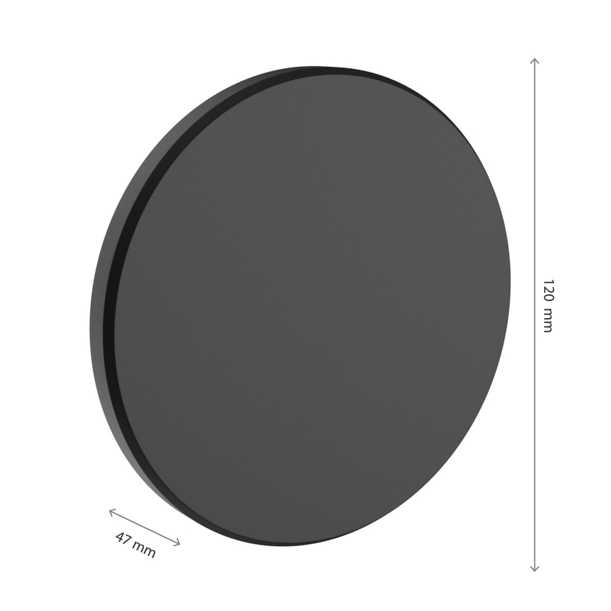 LED Екстериорен аплик PIATTA LED/12W/230V 3000/4000/6000K Ø 18 см IP44 черен