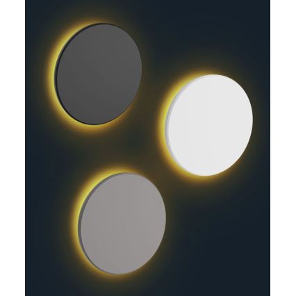LED Екстериорен аплик PIATTA LED/12W/230V 3000/4000/6000K Ø 18 см IP44 сив