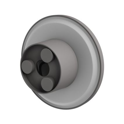 LED Екстериорен аплик PIATTA LED/12W/230V 3000/4000/6000K Ø 18 см IP44 сив