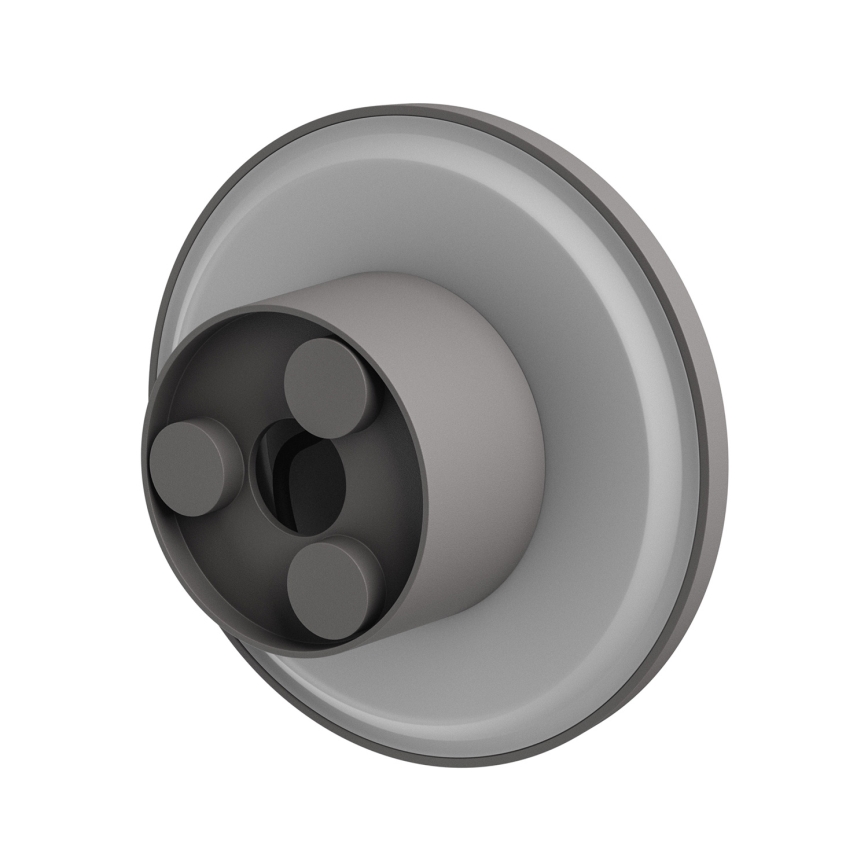 LED Екстериорен аплик PIATTA LED/12W/230V 3000/4000/6000K Ø 18 см IP44 сив