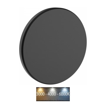 LED Екстериорен аплик PIATTA LED/12W/230V 3000/4000/6000K Ø 18 см IP44 черен