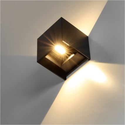 LED Екстериорен аплик QUERK 2xLED/3W/230V 3000K IP54 черен