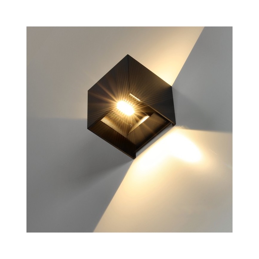 LED Екстериорен аплик QUERK 2xLED/3W/230V 3000K IP54 черен