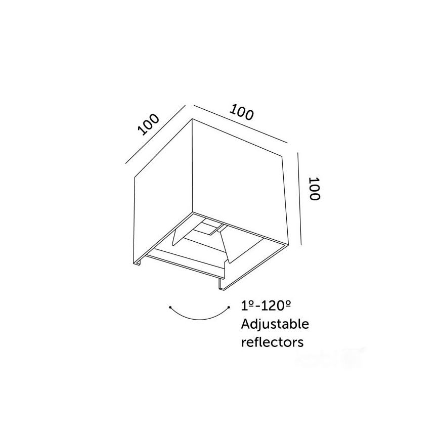 LED Екстериорен аплик QUERK 2xLED/3W/230V 3000K IP54 черен