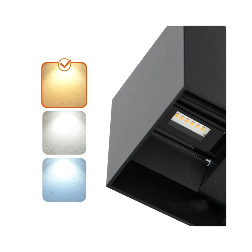 LED Екстериорен аплик QUERK 2xLED/3W/230V 3000K IP54 черен