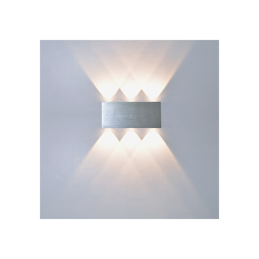 LED Екстериорен аплик SILBER 6xLED/1W/230V IP54