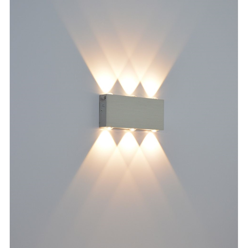 LED Екстериорен аплик SILBER 6xLED/1W/230V IP54