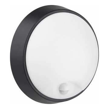 LED Екстериорен аплик със сензор LED/12W/230V 3000/4000/6500K IP65 черен