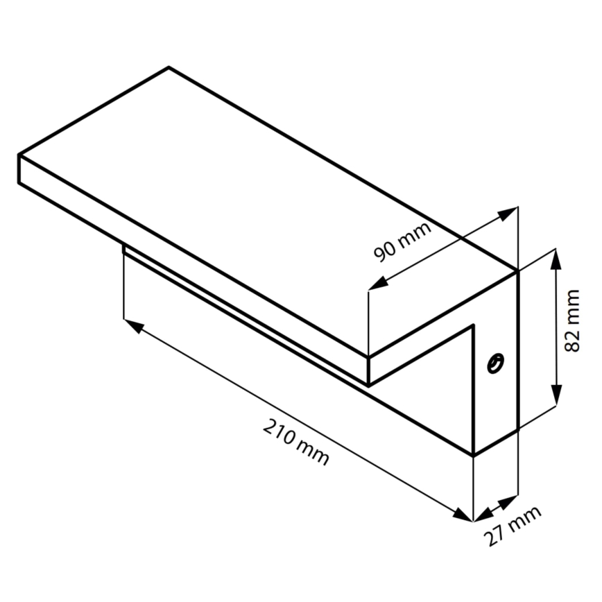 LED Екстериорен аплик TESA LED/10W/230V IP54 черен