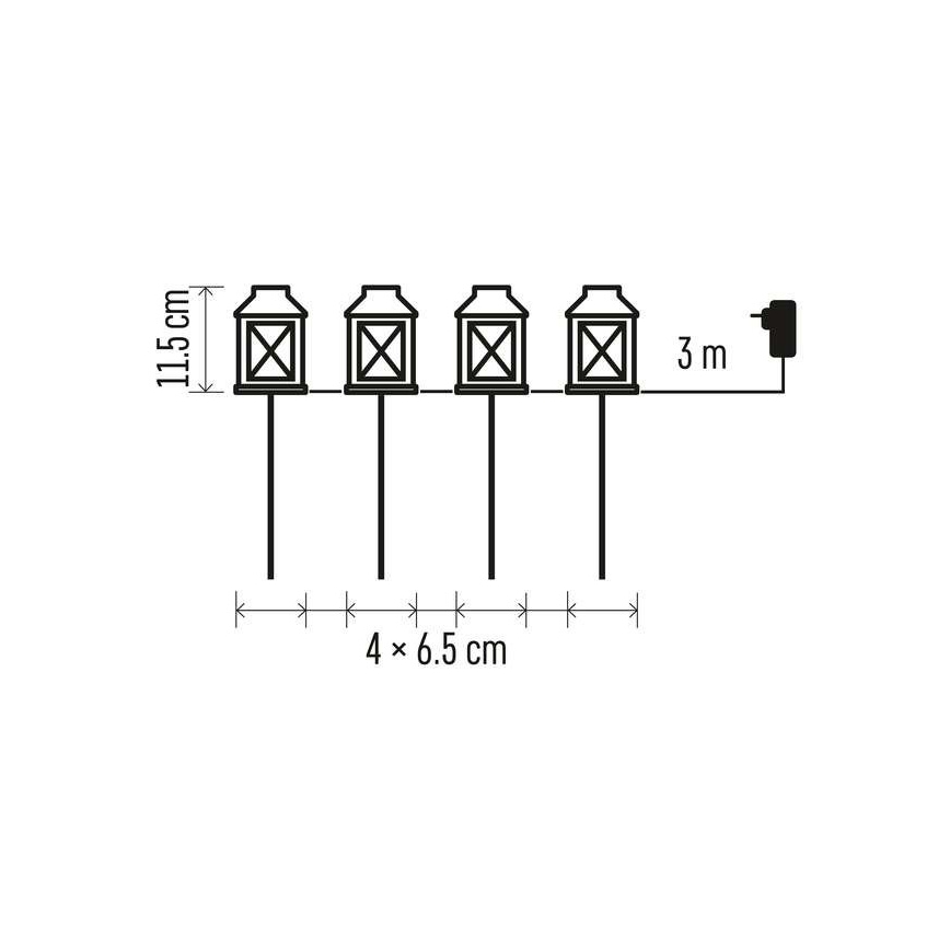 LED Екстериорен декорация 4xLED/5W/230V IP44