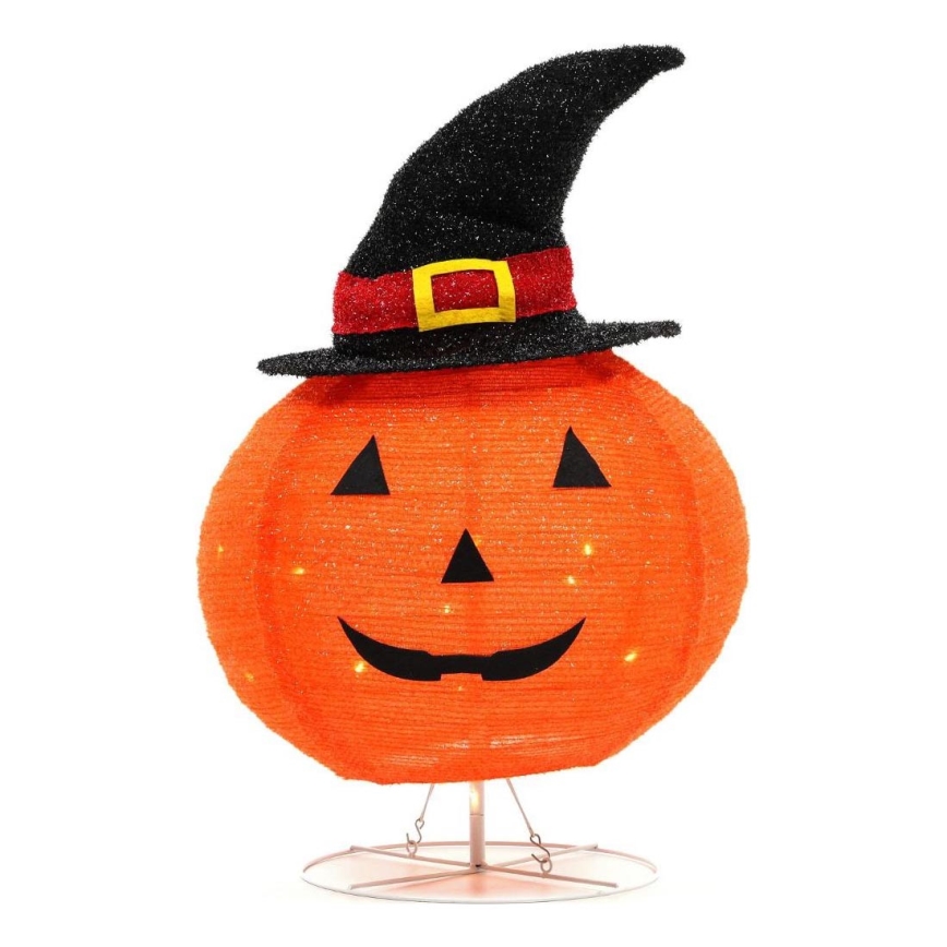 LED Екстериорен декорация HALLOWEEN LED/3xAA/топло бял IP44 тиква