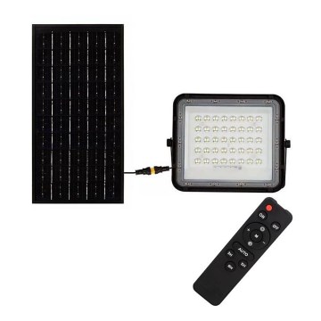 LED Екстериорен димируем соларен прожектор LED/10W/3,2V IP65 6400K черен + дистанционно управление