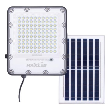 LED Екстериорен димируема соларен прожектор LED/100W/3,2V 4500K IP65 черен + дистанционно управление