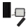 LED Екстериорен димируема соларен прожектор LED/10W/3,2V IP65 4000K 6000 mAh черен + дистанционно управление