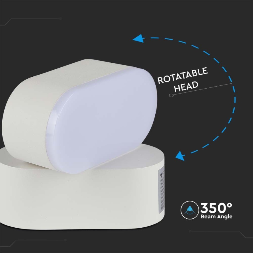 LED Екстериорен гъвкав аплик LED/5W/230V 3000K IP65 бял