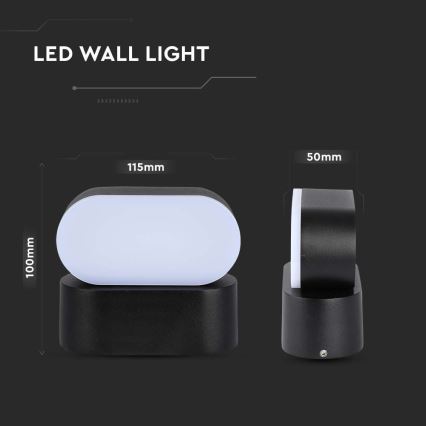 LED Екстериорен гъвкав аплик LED/5W/230V 3000K IP65 черен