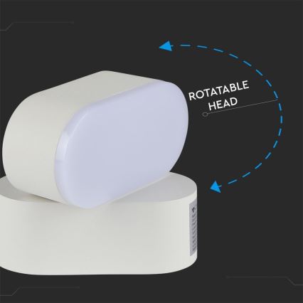 LED Екстериорен гъвкав аплик LED/5W/230V 4000K IP65 бял