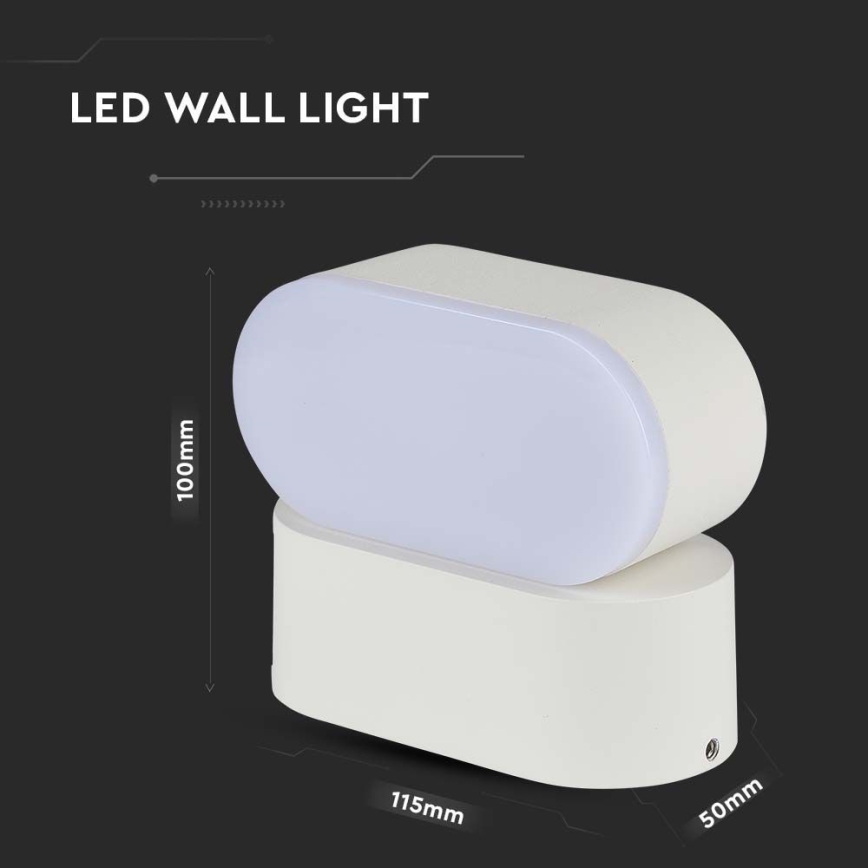 LED Екстериорен гъвкав аплик LED/5W/230V 4000K IP65 бял