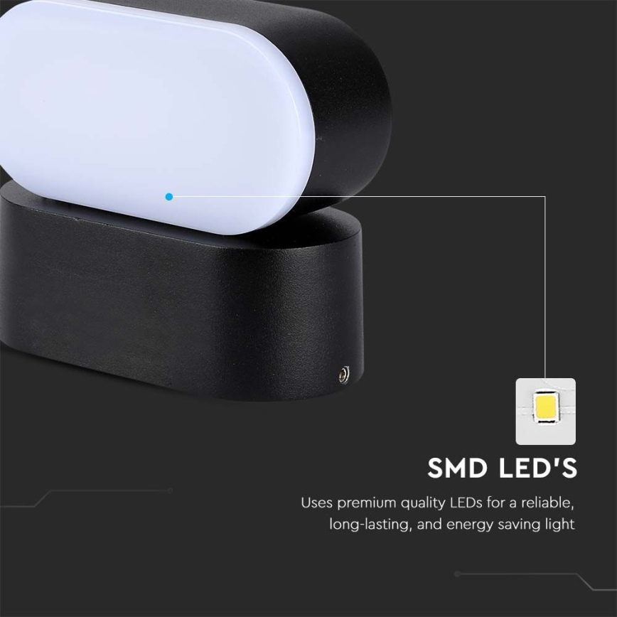LED Екстериорен гъвкав аплик LED/5W/230V 4000K IP65 черен