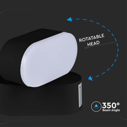 LED Екстериорен гъвкав аплик LED/5W/230V 4000K IP65 черен