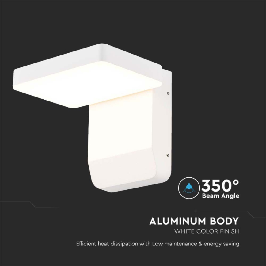 LED Екстериорна подвижна лампа за стена LED/17W/230V IP65 4000K бял