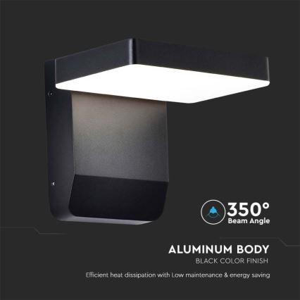 LED Екстериорна подвижна лампа за стена LED/17W/230V IP65 4000K черен